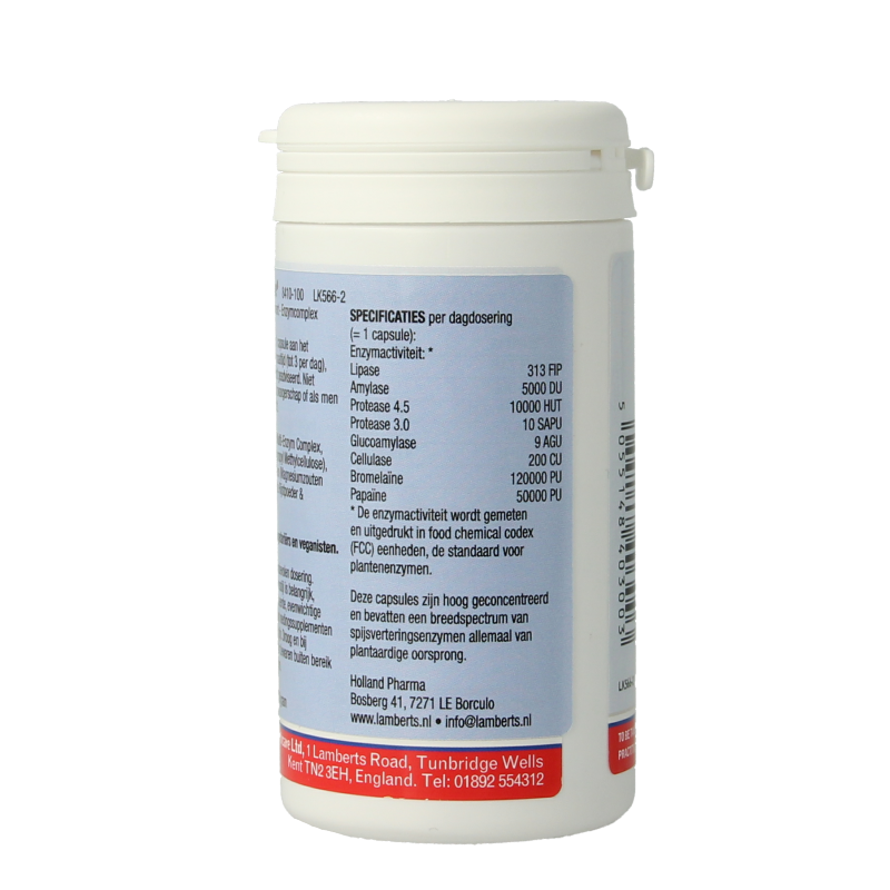Lamberts Digestizyme spijsverteringsenzymen 100 Vegetarische capsules