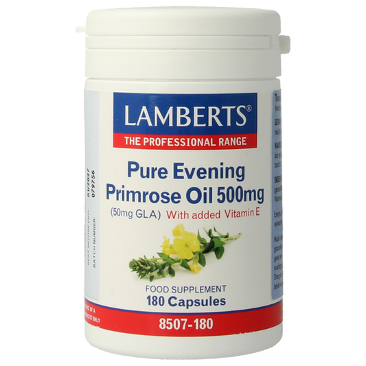 Lamberts Teunisbloemolie 500mg (pure evening primrose oil) 180 Vegetarische capsules