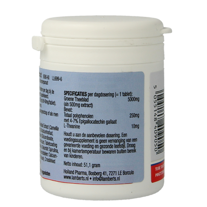 Lamberts Groene thee 5000mg 60.00 Tabletten