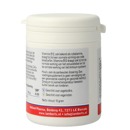 Lamberts Vitamine B12 1000mcg (methylcobalamine) 60.00 Tabletten