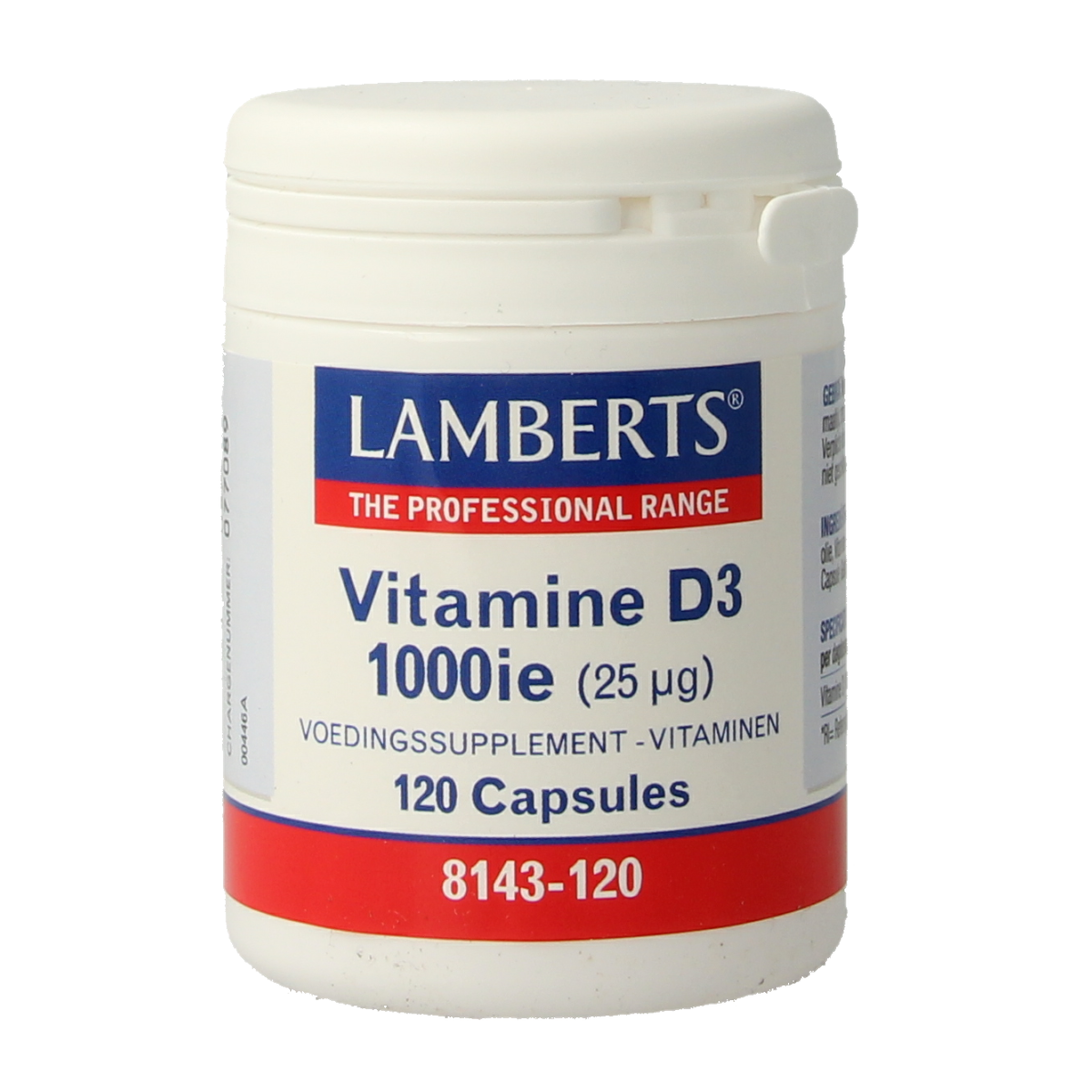 Lamberts Vitamine D3 1000IE/25mcg 120.00 Capsules