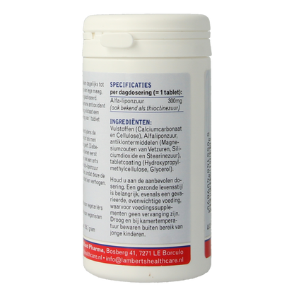 Lamberts Alfa liponzuur 300mg 90.00 Tabletten