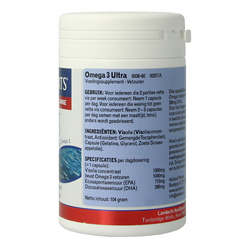 Lamberts Visolie omega 3 ultra 1300mg 60 Capsules