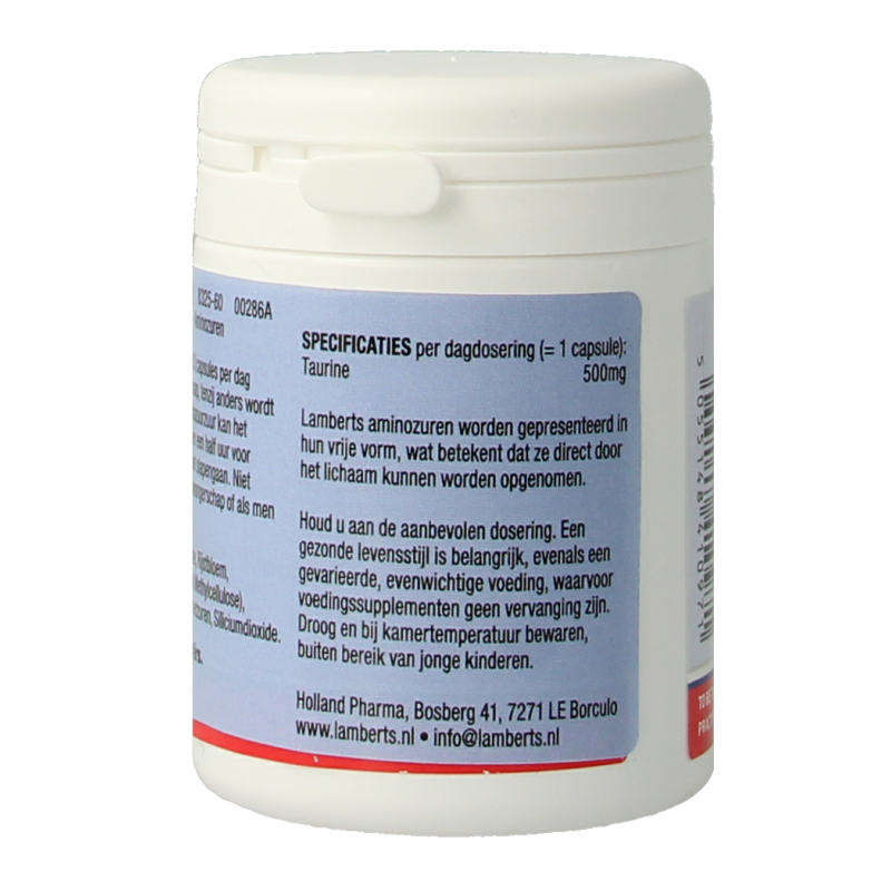Lamberts Taurine 500mg 60 Vegetarische capsules