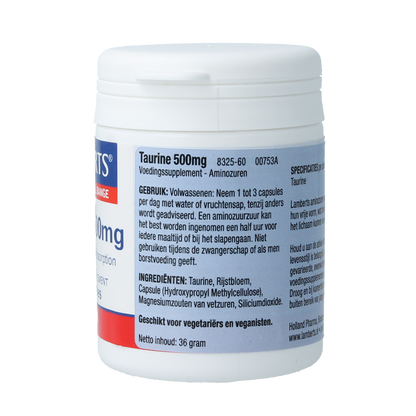 Lamberts Taurine 500mg 60.00 Vegetarische capsules