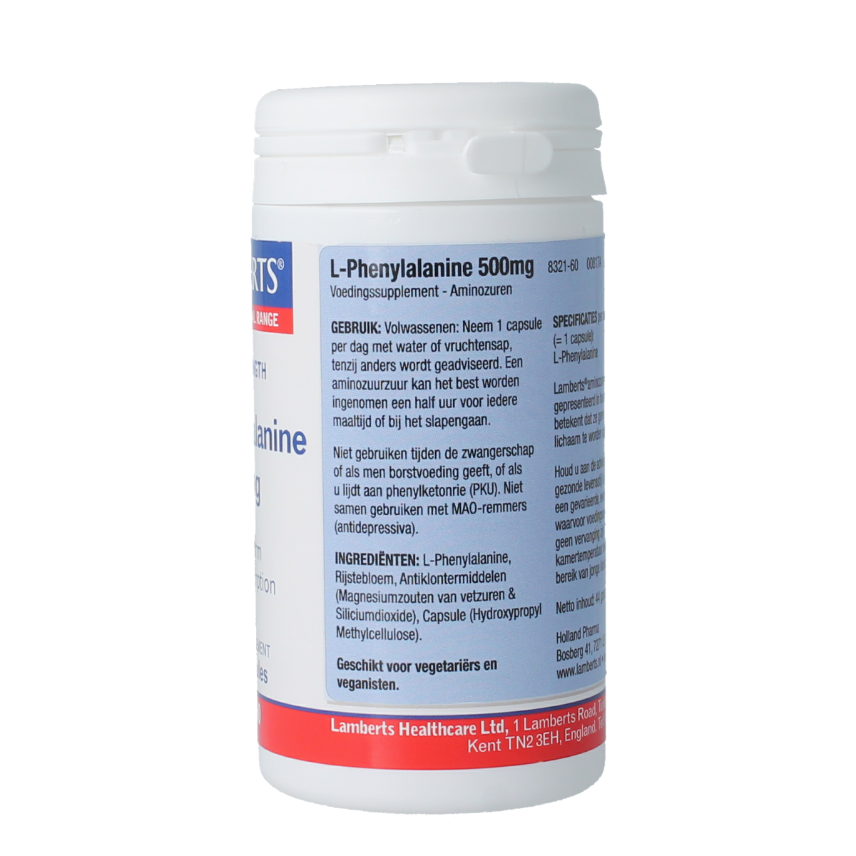 Lamberts L-Phenylalanine 500mg 60.00 Capsules