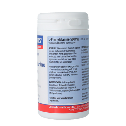 Lamberts L-Phenylalanine 500mg 60.00 Capsules