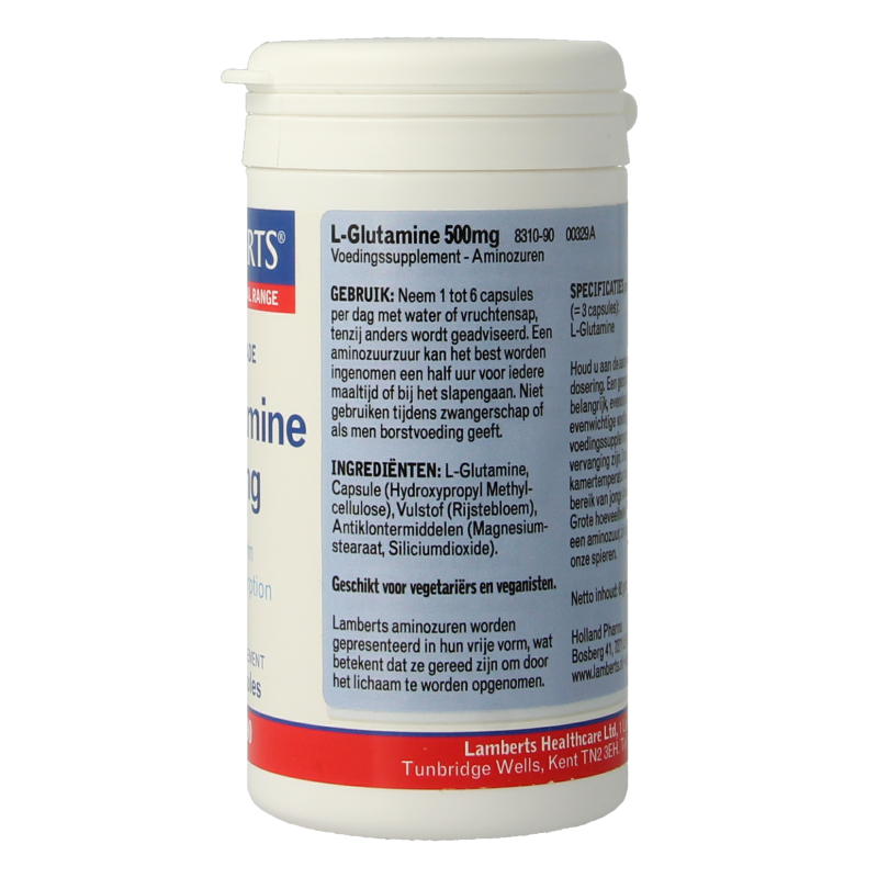 Lamberts L-Glutamine 500mg 90 Vegetarische capsules