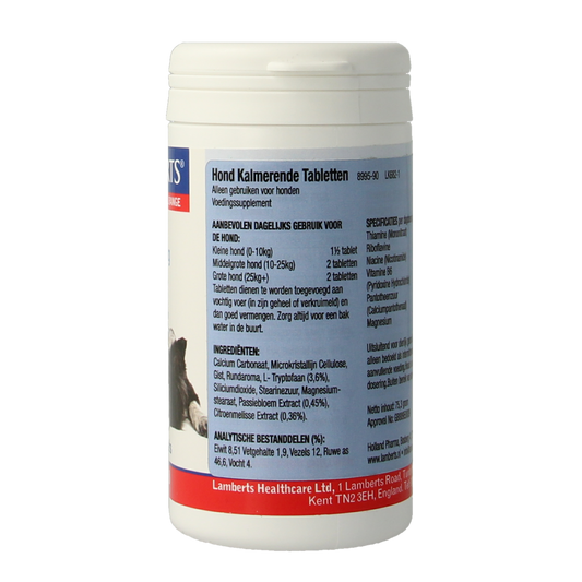 Lamberts Hond (kalmerende tabletten voor dieren) 90.00 Tabletten