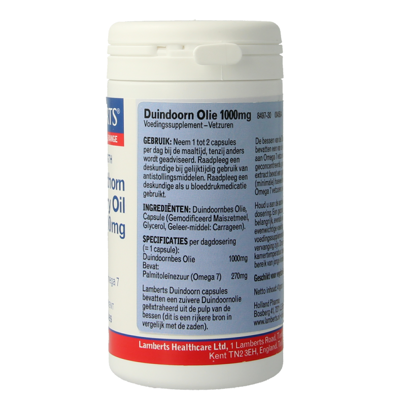 Lamberts Duindoornolie 1000mg 30 Capsules