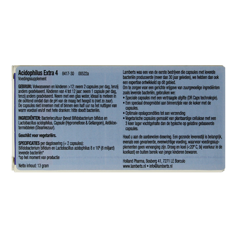 Lamberts Acidophilus Extra 4 30 Capsules