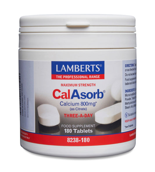 Lamberts CalAsorb (calcium citraat) & Vitamine D3 180.00 Tabletten