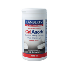 Lamberts Calasorb (calcium citraat) & Vitamine D3 60.00 Tabletten