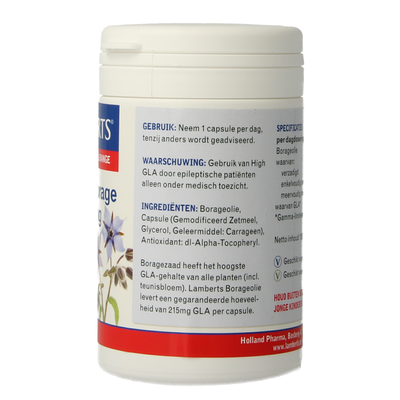 Lamberts Borageolie starflower 1000mg 90 Vegetarische capsules