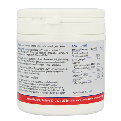 Lamberts Levertraanolie 1000mg 180.00 Capsules
