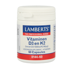 Lamberts Vitamine D3 1000IE en K2 90mcg 60.00 Capsules