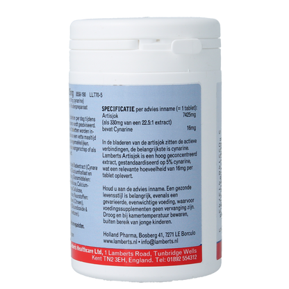 Lamberts Artisjok extract 180.00 Tabletten