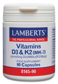 Lamberts Vitamine D3 2000IE en K2 90mcg 90 Capsules