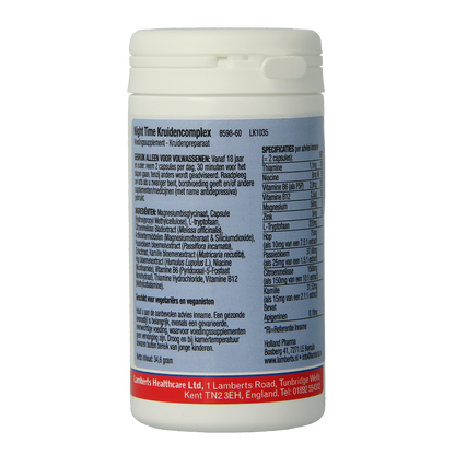 Lamberts Night time kruiden complex 60.00 Capsules