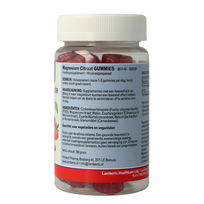 Lamberts Magnesium citraat gummies 40.00 Gummies