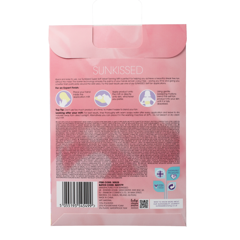 Sunkissed Super soft single sided tanning mitt 1 Stuks