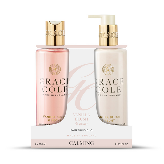 Grace Cole Vanilla blush & peony bodycare duo 2 Stuks