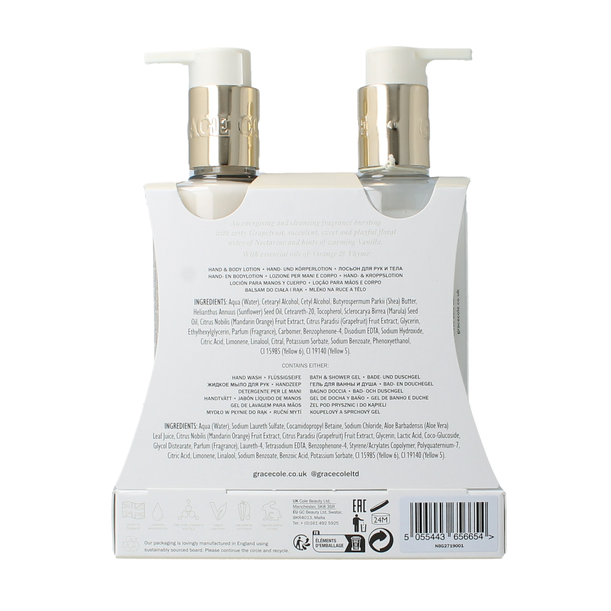 Grace Cole Nectarine blossom & grapefruit hand care duo 2.00 Stuks