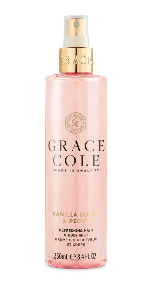 Grace Cole Vanilla blush & peony hair & body mist 250 Milliliter