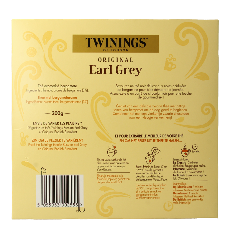 Twinings Earl grey envelop 100 Zakjes
