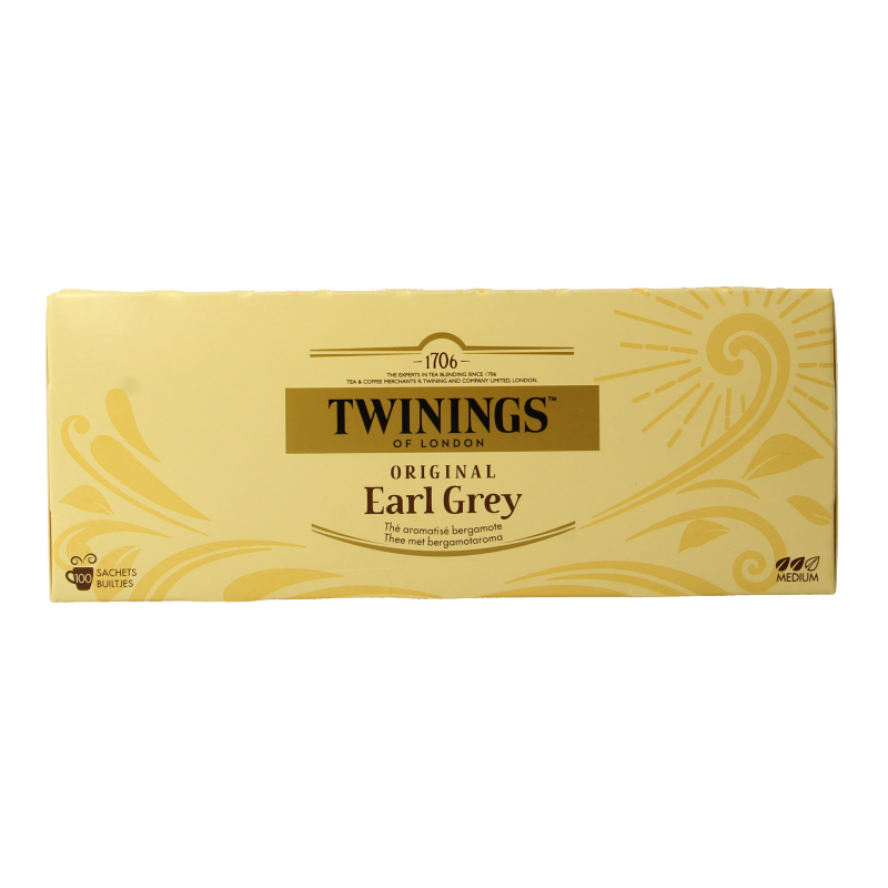Twinings Earl grey envelop 100 Zakjes
