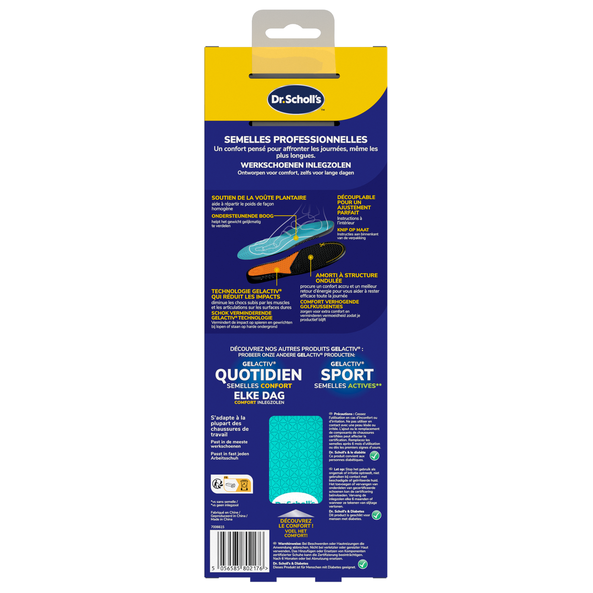 Dr. Scholl's GelActive inlegzolen work & boot large 39 - 45 1.00 Paar