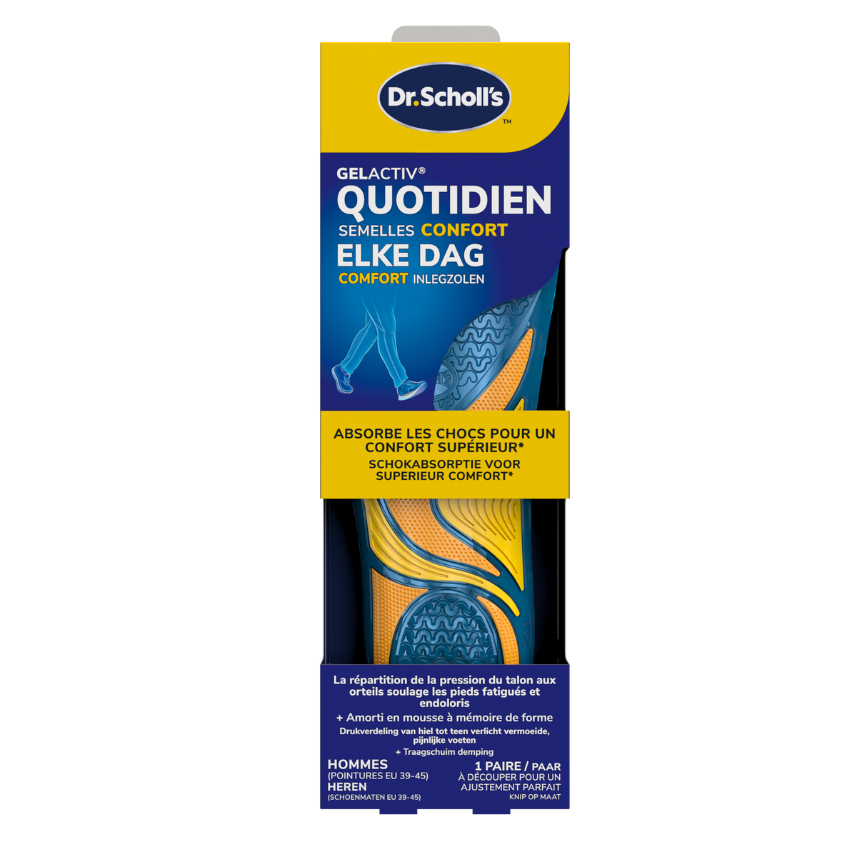 Dr. Scholl's Casual gel active inlegzolen maat L 39 - 45 1.00 Paar