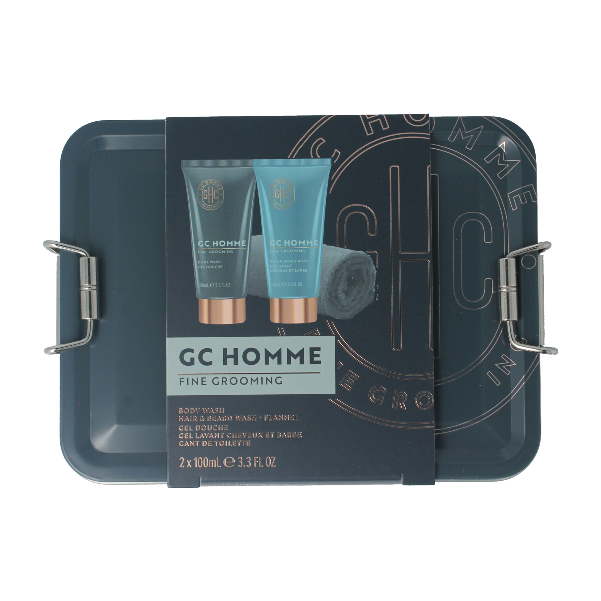 The Luxury Bathing Co Groom & go body/hair and bear wash washand blik 1.00 Set