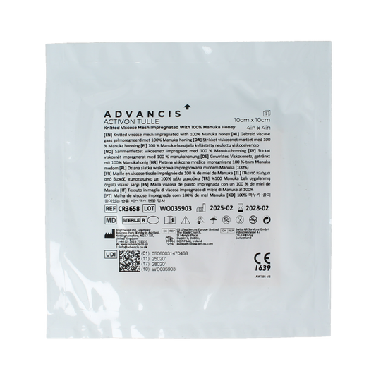 Advancis Activon manuka gaasverband 10 x 10 1 Stuks