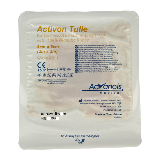 Advancis Activon manuka gaasverband 5 x 5 1 Stuks