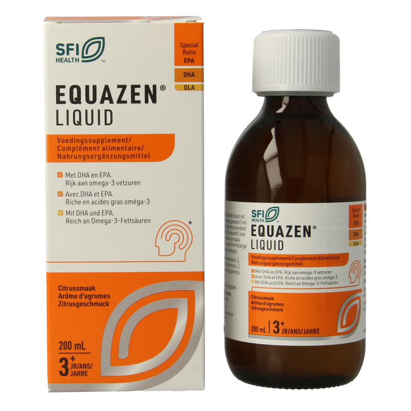 Equazen Equazen liquid citrus omega 3- & 6-vetzuren 200 Milliliter