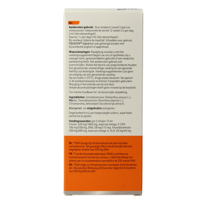 Equazen Equazen liquid citrus omega 3- & 6-vetzuren 200.00 Milliliter