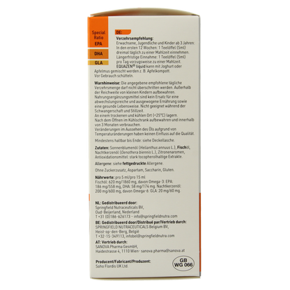 Equazen Equazen liquid citrus omega 3- & 6-vetzuren 200.00 Milliliter