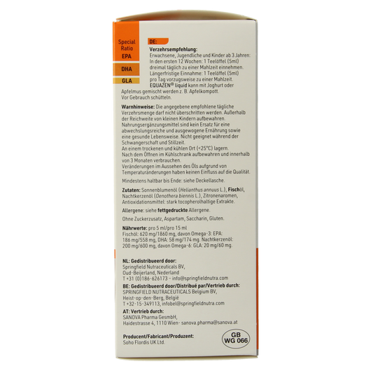 Equazen Equazen liquid citrus omega 3- & 6-vetzuren 200.00 Milliliter