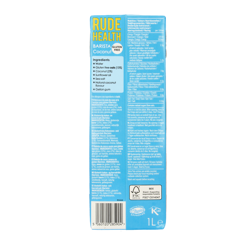 Rude Health Barista coconut 1 Liter