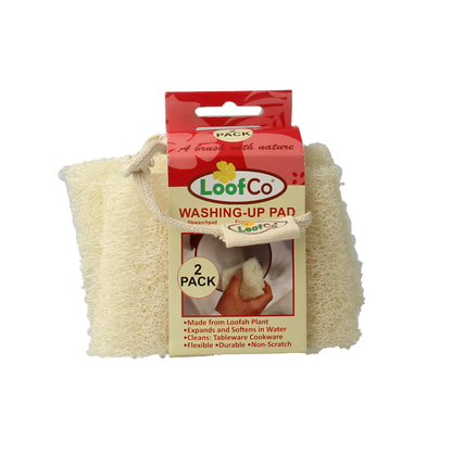 Loofco Afwas spons loofah bio 2.00 Stuks