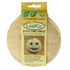 Loofco Douche en bad spons smiley bio 1.00 Stuks
