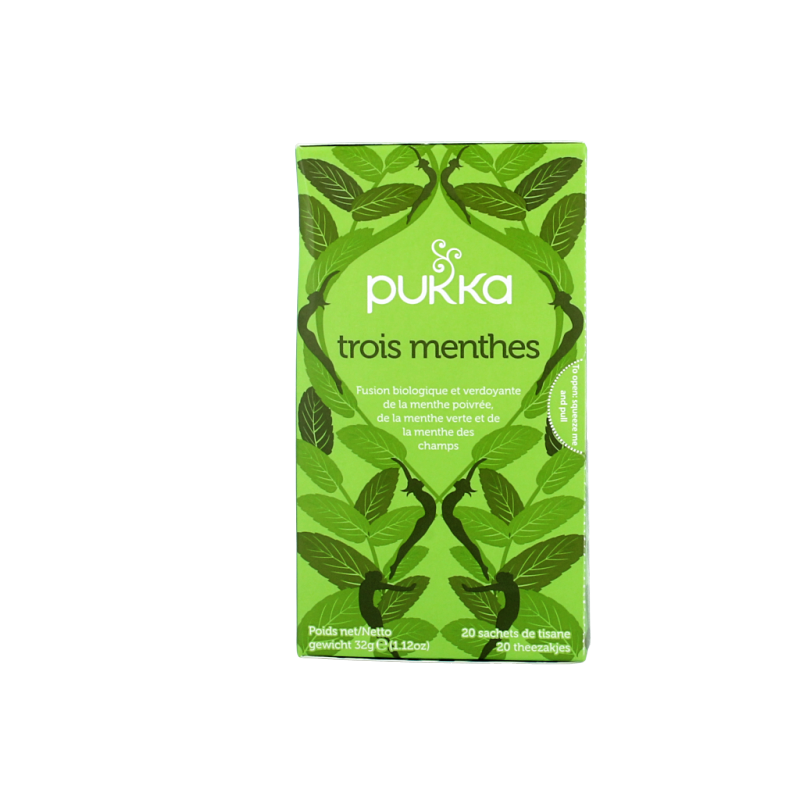 Pukka Three mint bio 20 Zakjes