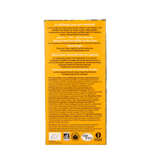 Pukka Chamomile vanille/manuka honing bio 20.00 Zakjes