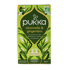 Pukka Lemongrass & ginger thee bio 20.00 Zakjes