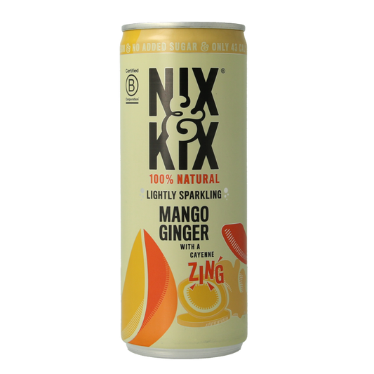 Nix & Kix Mango ginger blikje 250 Milliliter