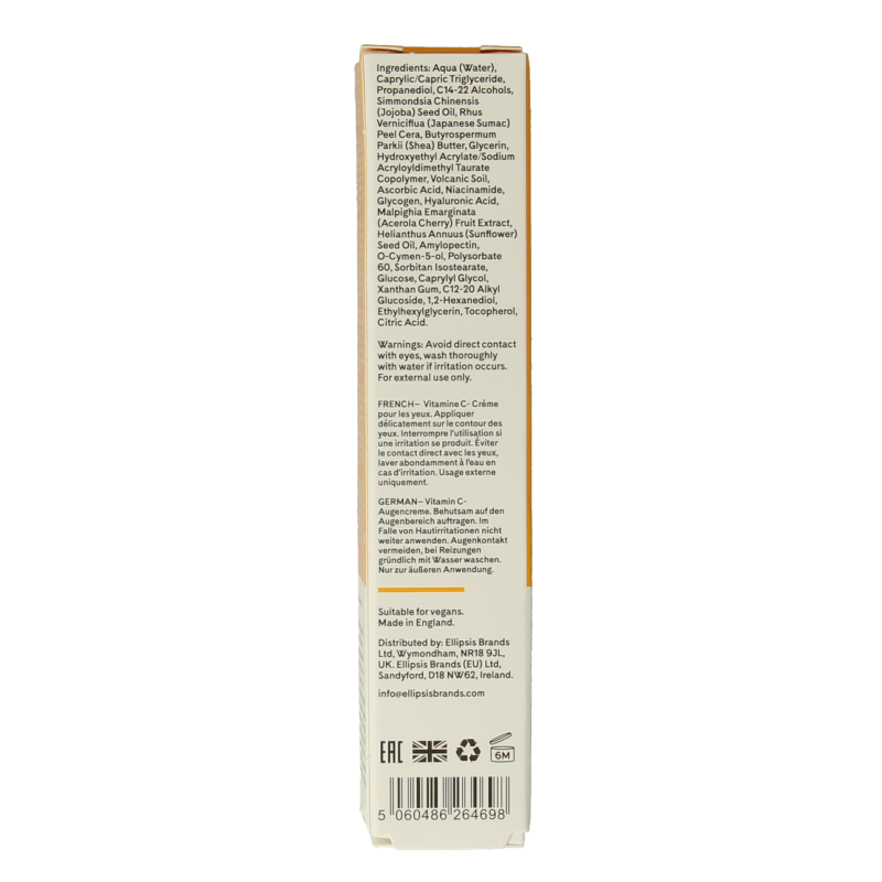 Q+A Vitamine C eye cream 15 Milliliter