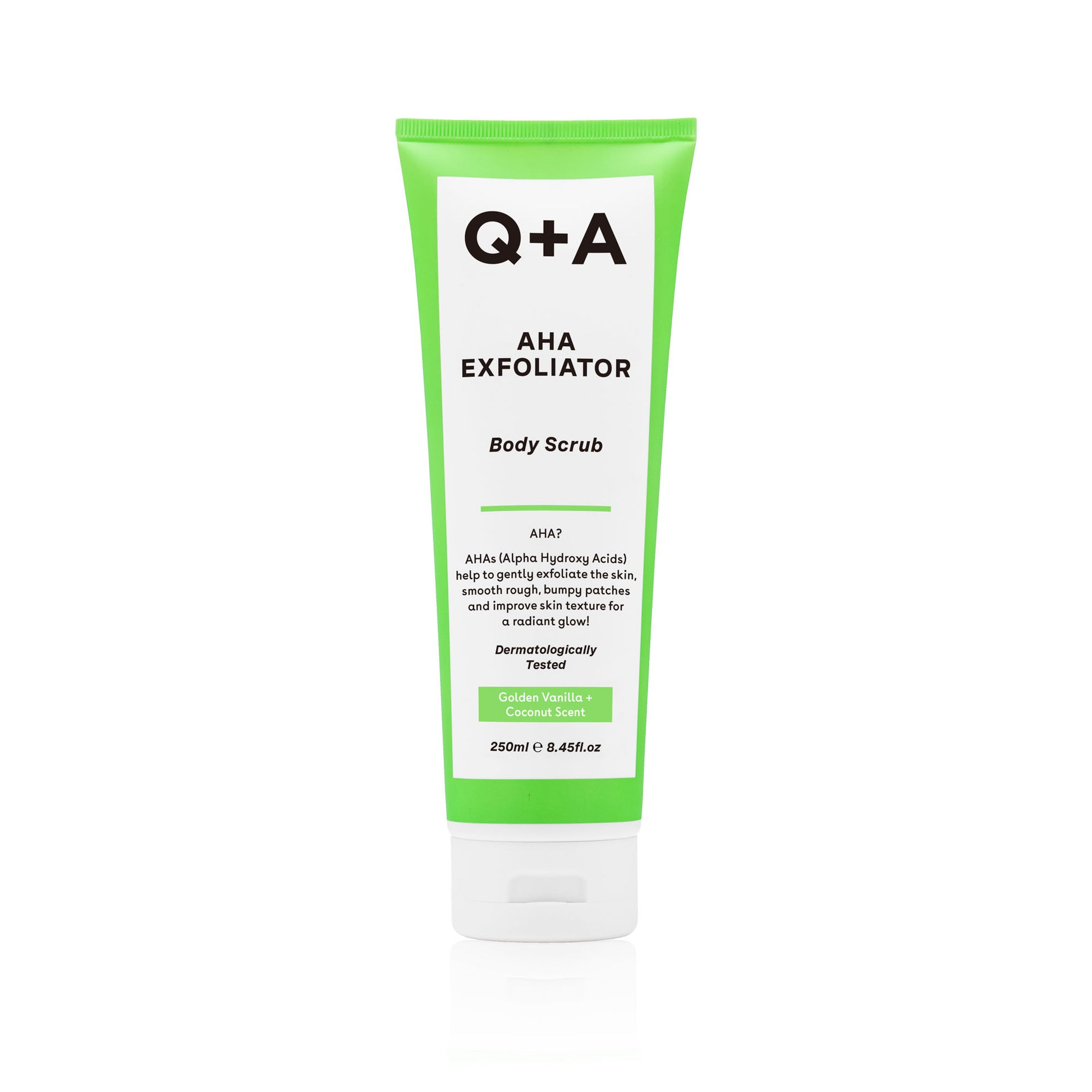 Q+A Bodyscrub aha exfoliator 250 Milliliter