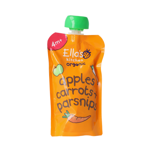 Ella's Kitchen Apples carrots & parsnips 4+ maanden knijpz bio 120.00 Gram