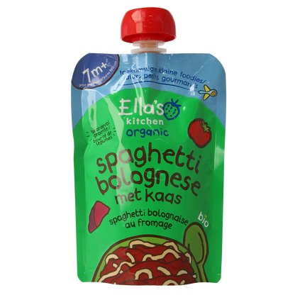 Ella's Kitchen Spaghetti bolognese met kaas 7+ maanden bio 130.00 Gram